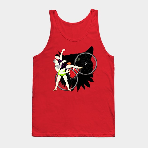 Dancers and Black Cat Tank Top by momomoma